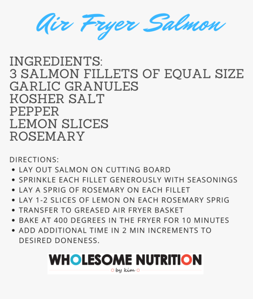 Air Fryer Salmon - Sapori Ristorante Italiano, HD Png Download