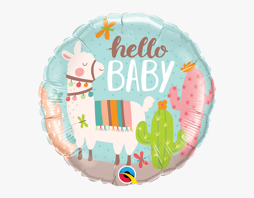 Qualatex 18 Inches Hello Baby Llama Foil Balloon - Llama Llama Baby Shower Theme, HD Png Download