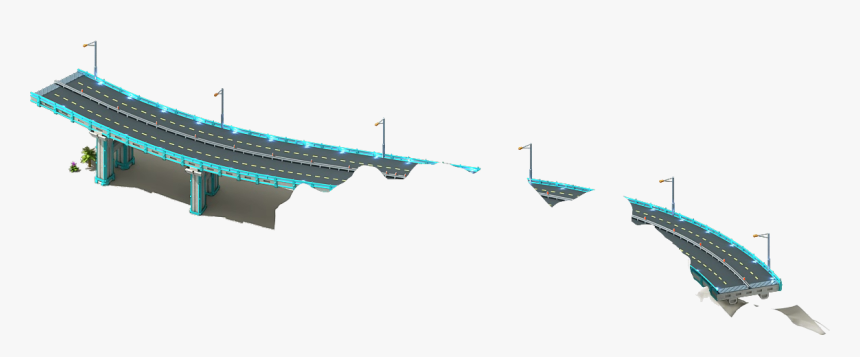 Suspension Bridge Descent L1 - Concrete Bridge, HD Png Download