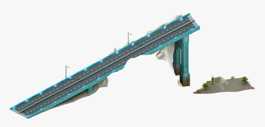Suspension Bridge Approach L1 - Concrete Bridge, HD Png Download