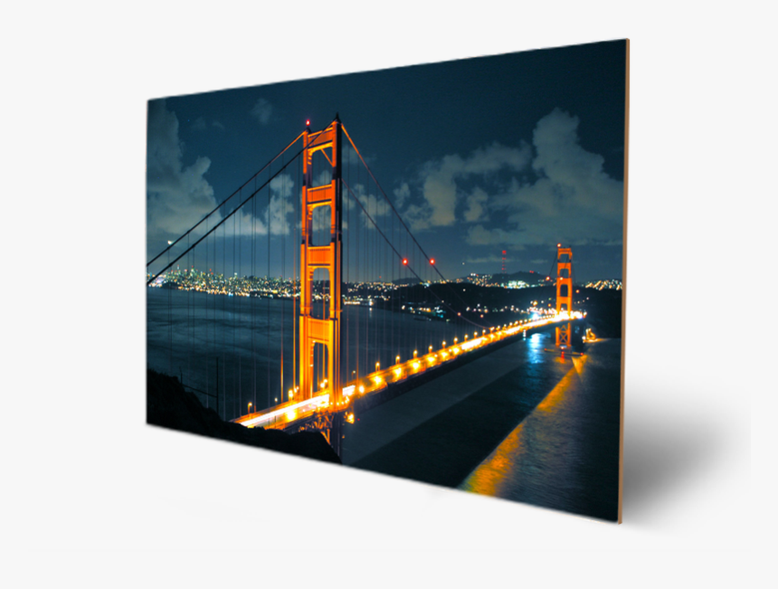Golden Gate Bridge Beautiful At Night, HD Png Download