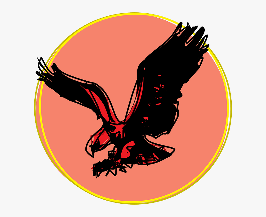Sun, Eagle, Bird, Style, Wings, Art, With, Scribble - Kartal Ve Güneş Png, Transparent Png