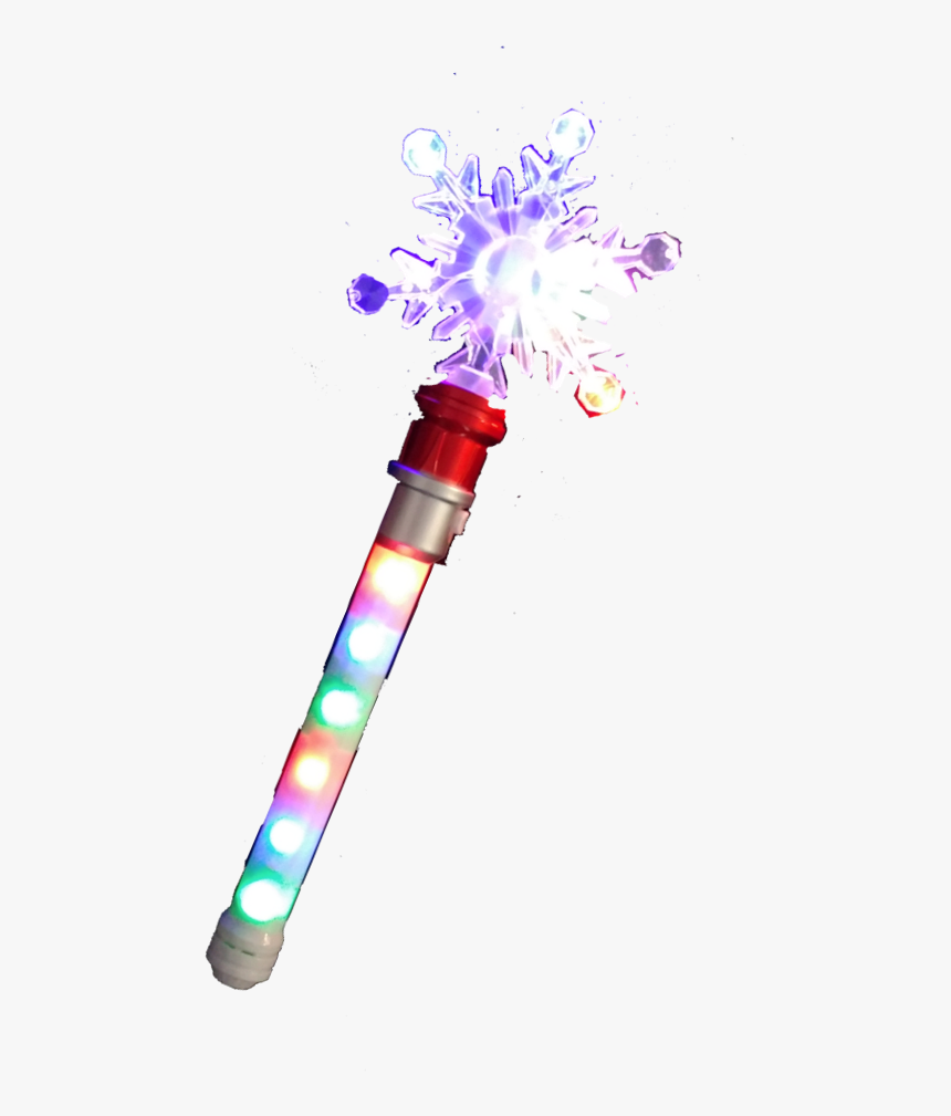 Spinning Snowflake Wand With Light Handle - Illustration, HD Png Download
