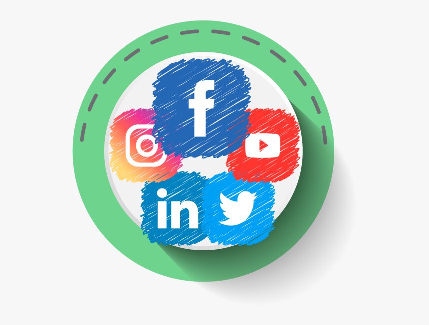 Green Circle Social Media Icons - Circle, HD Png Download