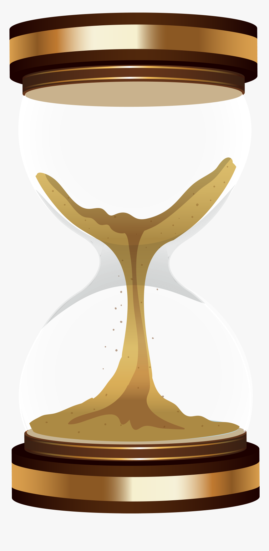 Transparent Timer Clipart - Sand Clock Clipart Gold, HD Png Download