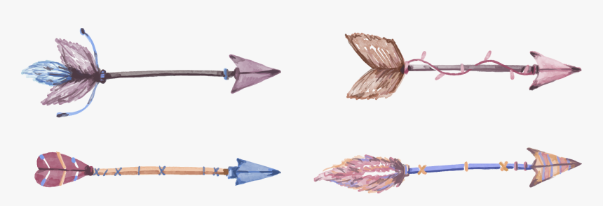 Watercolor Painting Euclidean Vector Arrow - Watercolor Hand Drawn Arrow, HD Png Download