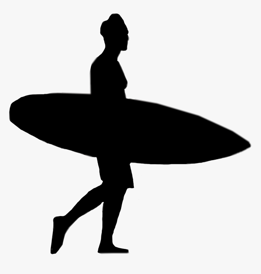 #surf #surfing #surfboard #surfer #sillouette #beach - Surfing, HD Png Download