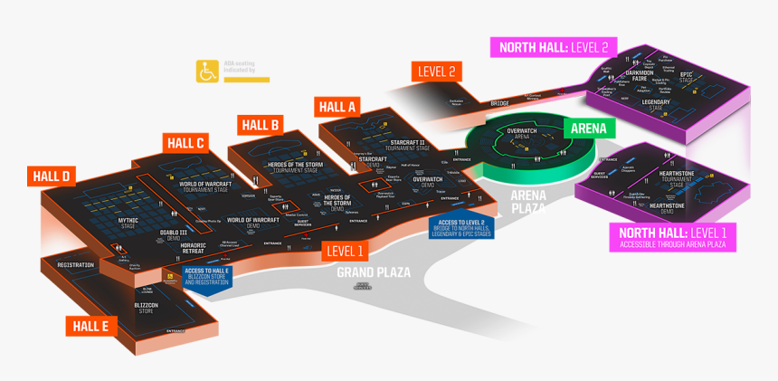 Blizzcon 2018 Floor Plan, HD Png Download