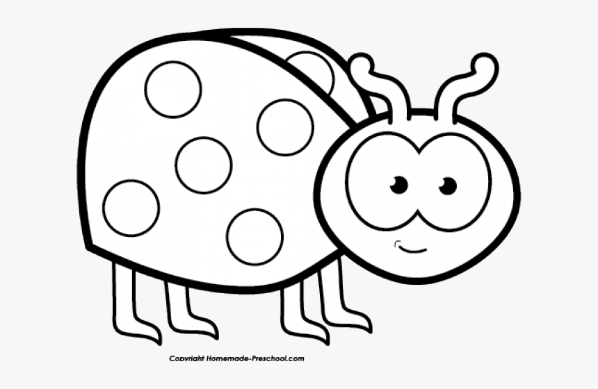 Lady Bug Clipart - Ladybird Black And White, HD Png Download