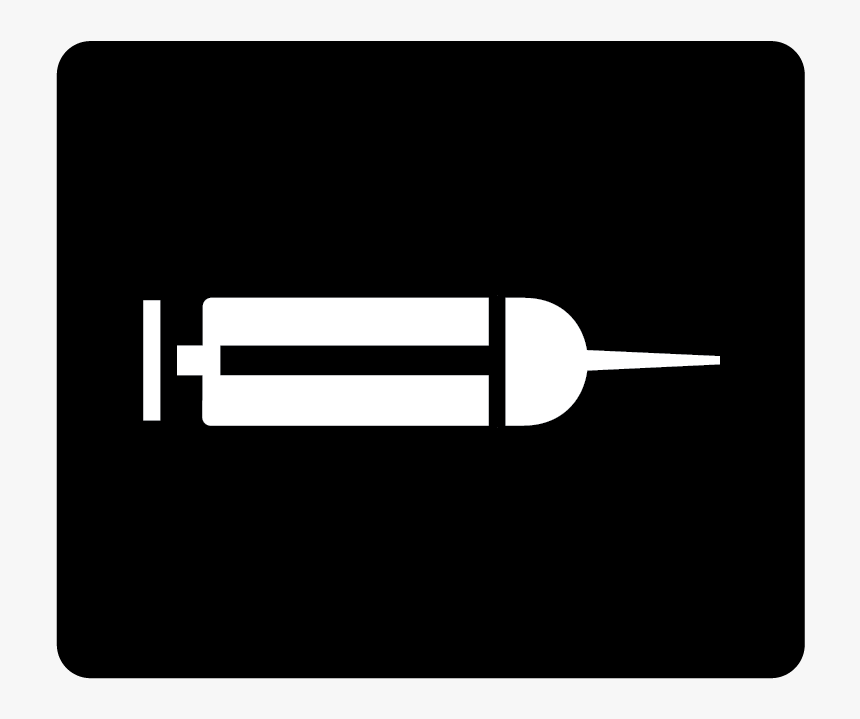 Medical Icons Black-08 - Syringe, HD Png Download
