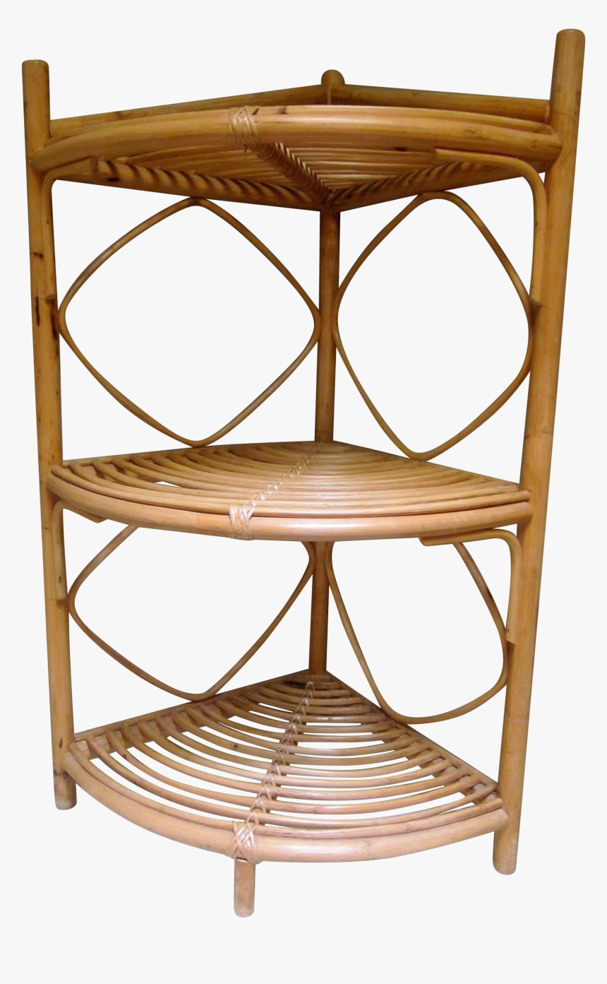 Vintage Bamboo Corner Shelf, HD Png Download