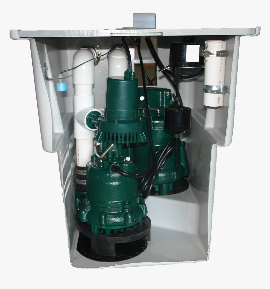 Cutaway View Of A Sump Pump System Before Installation - Machine Tool, HD Png Download