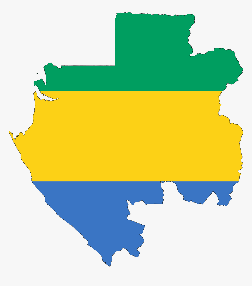 Flag Map Gabon, HD Png Download
