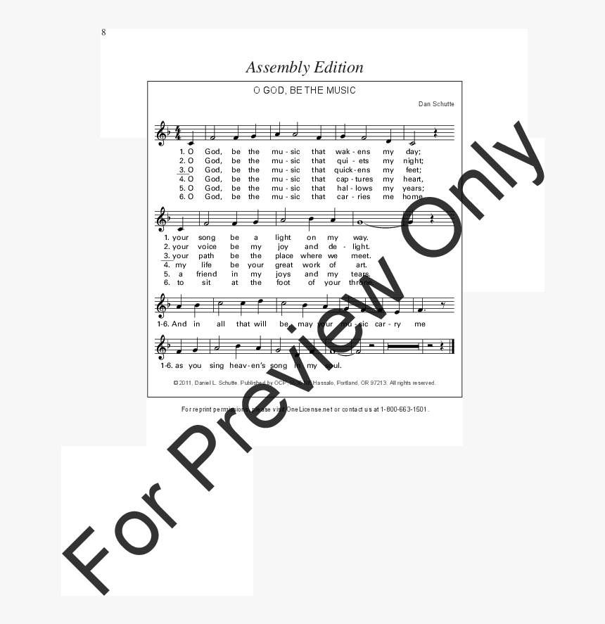 Dan Schutte O God Be The Music, HD Png Download
