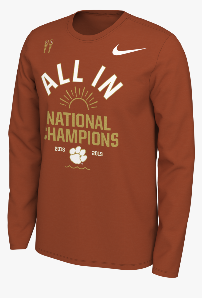 Clemson Celebration National Champions Long Sleeve - Long-sleeved T-shirt, HD Png Download