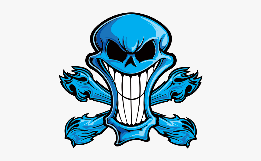 Blue Skull Png - Blue Skull Cartoon, Transparent Png