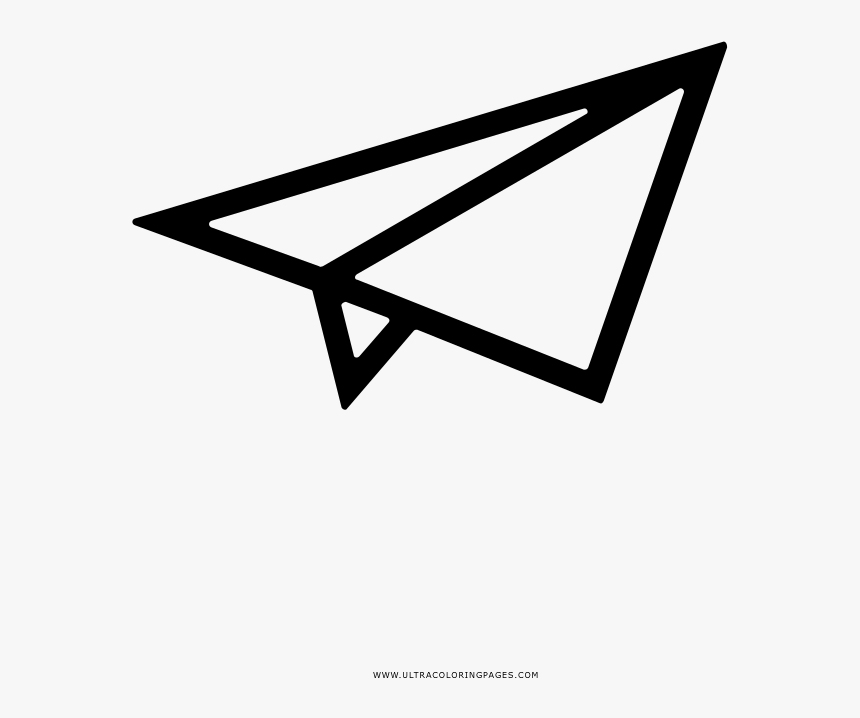 Paper Airplane Coloring Page - Triangle, HD Png Download