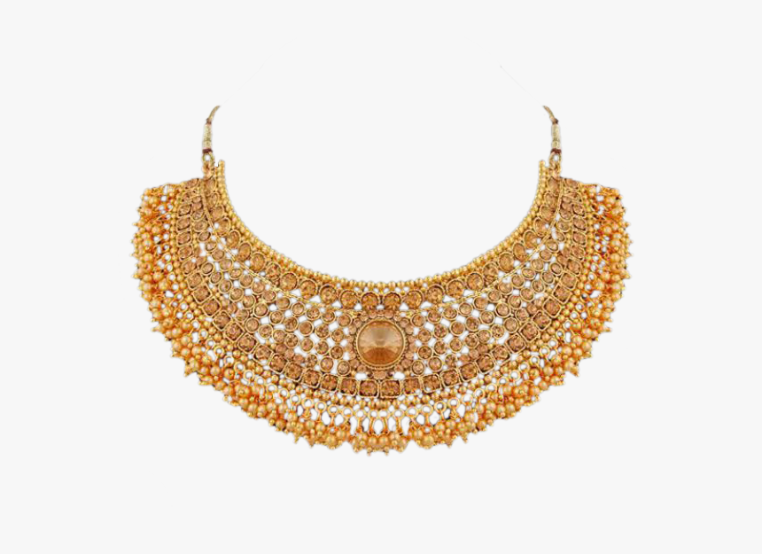 Sukkhi Traditional Gold Plated Kundan Choker Necklace - Wedding Golden Necklace, HD Png Download