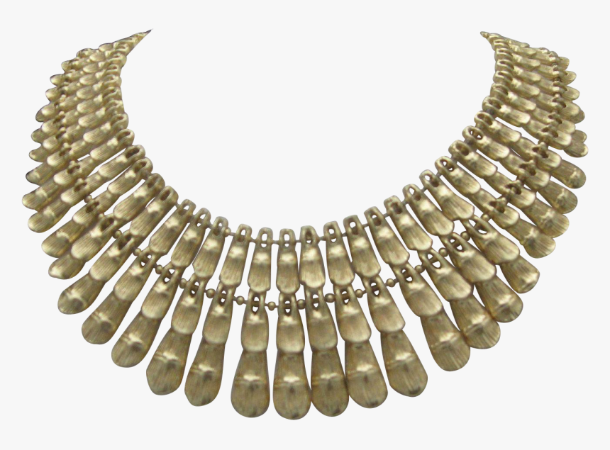 Bsk Egyptian Necklace Gold Toned Rhinestone Salad - Necklace, HD Png Download