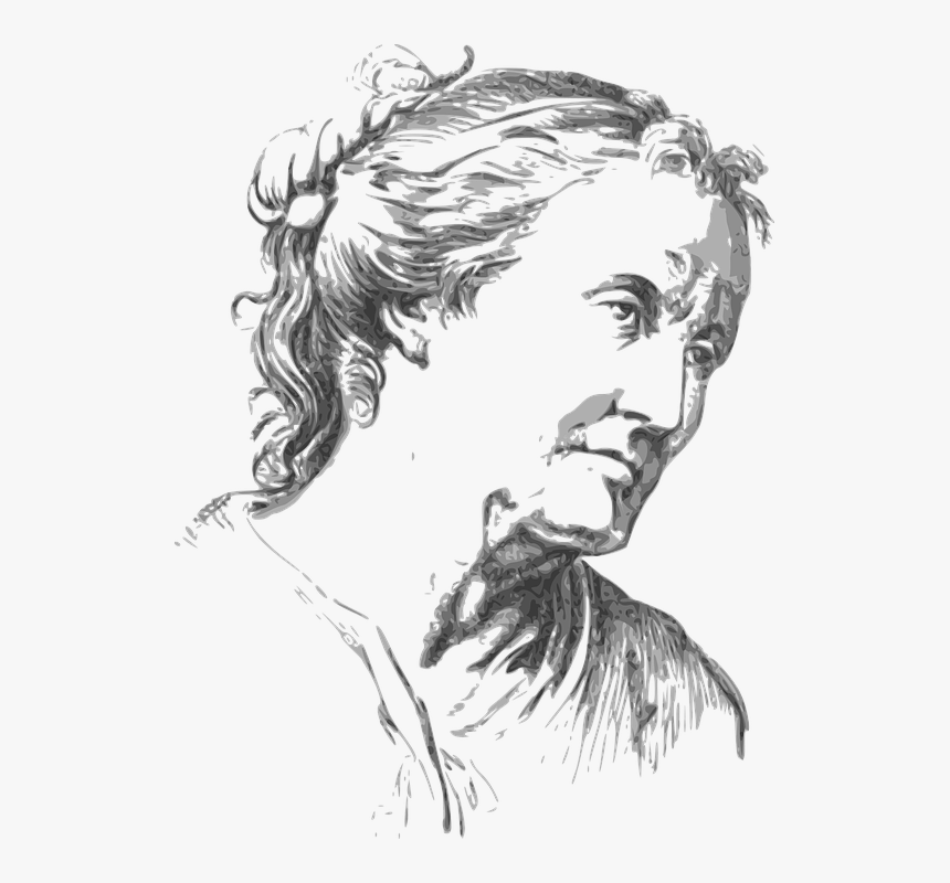 Old Age Woman Sketch, HD Png Download
