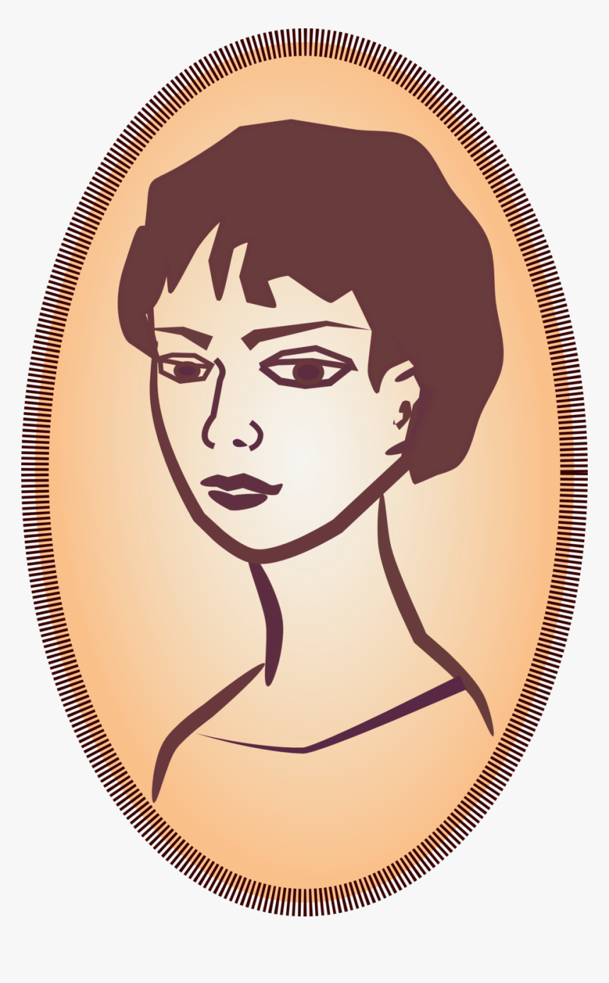 Desenho Retrato Oval, HD Png Download