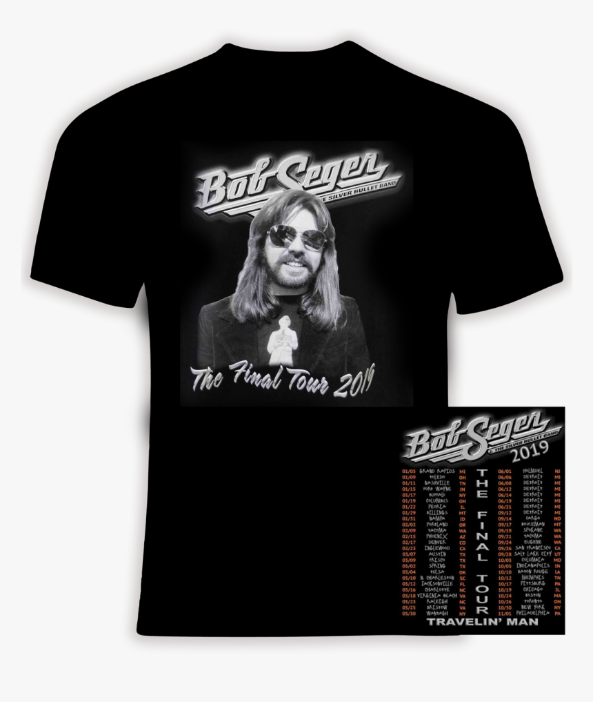 Bob Seger And The Silver Bullet Band 2019 Travelin - Deep Purple Long Goodbye Tour T Shirt, HD Png Download