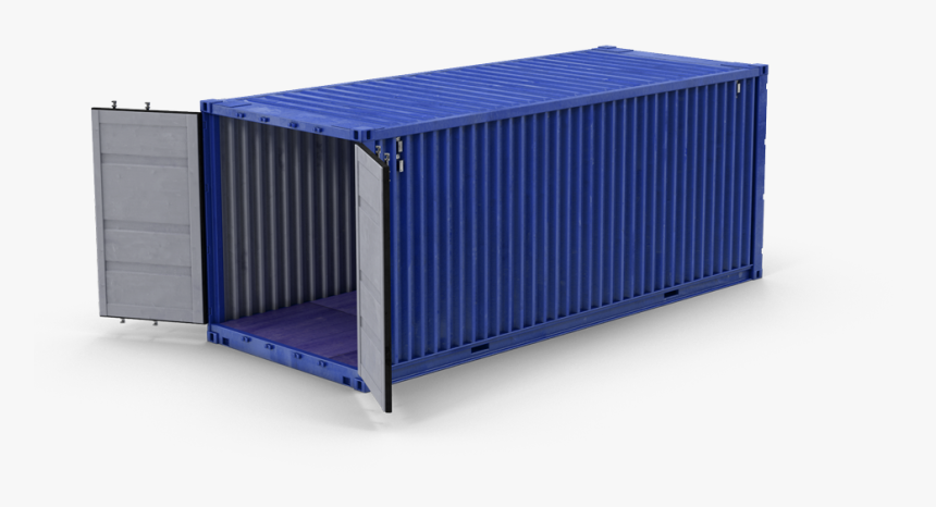Blue 20 Foot Single Entry Portable Storage Container - Shipping Container, HD Png Download