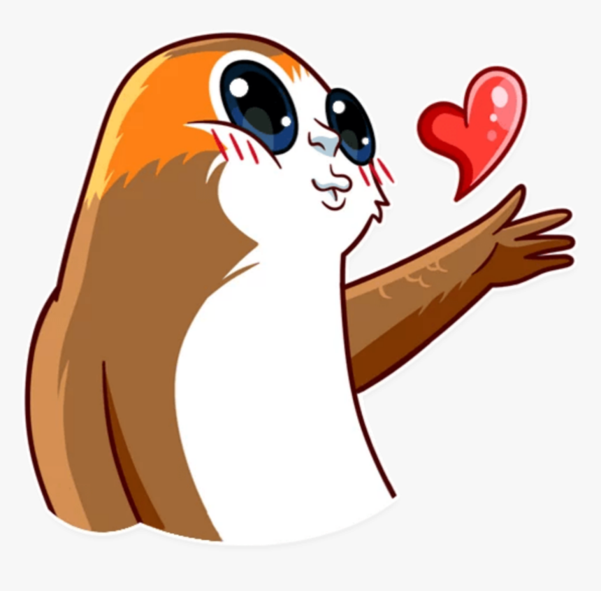 #freetoedit #picsart #porg #porgs #starwars #star Wars - Stickers Telegram Porg, HD Png Download