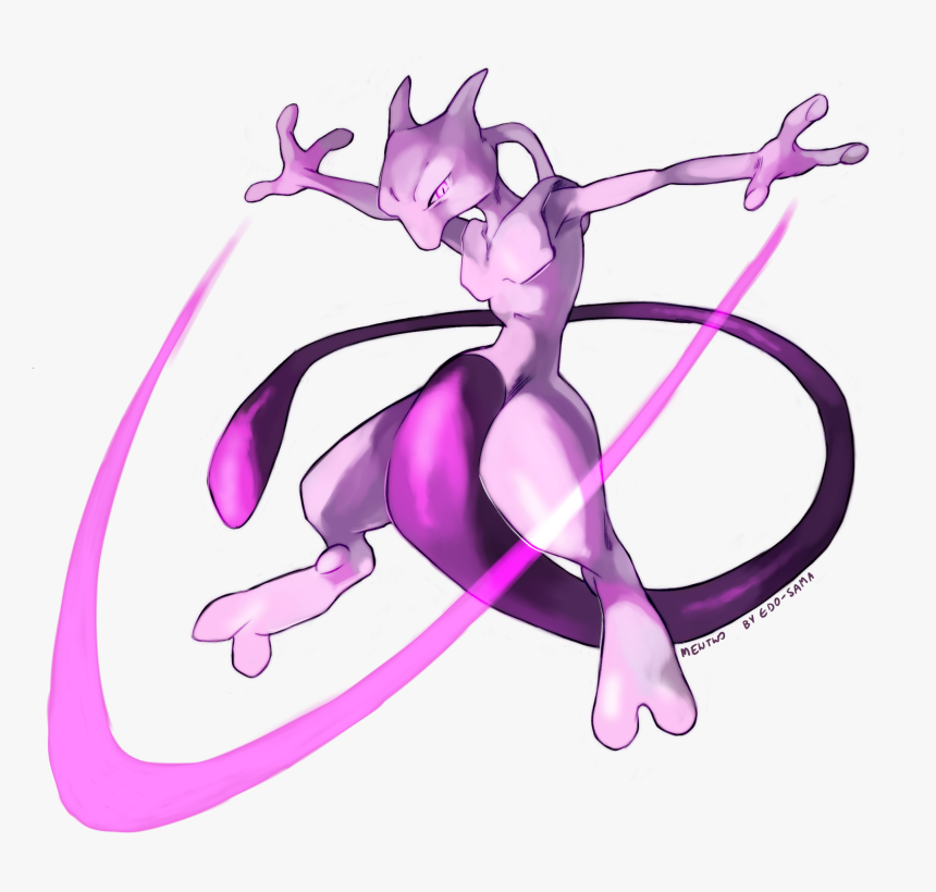 #150 Mewtwo Used Psycho Cut And Thunderbolt - Mewtwo Png, Transparent Png
