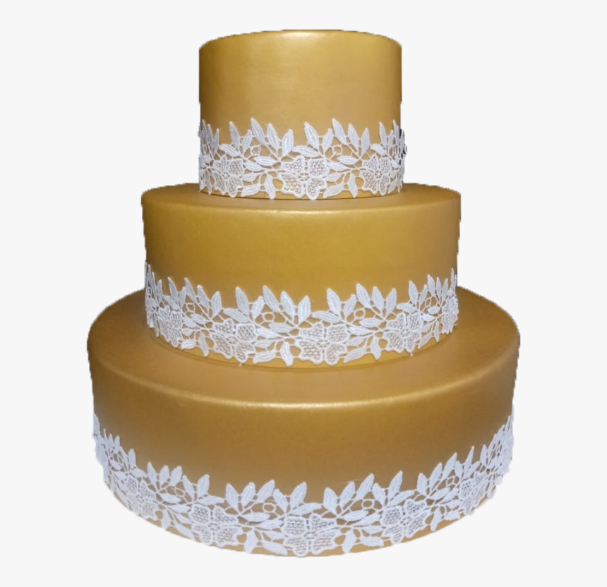 Bolo Fake Dourado E Branco, HD Png Download