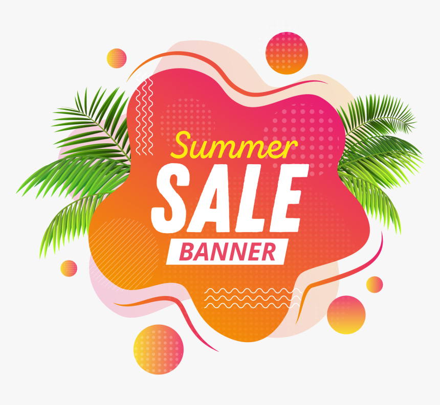 Summer Sale Abstract Liquid Banner Vector - Abstract Liquid Banner Png, Transparent Png