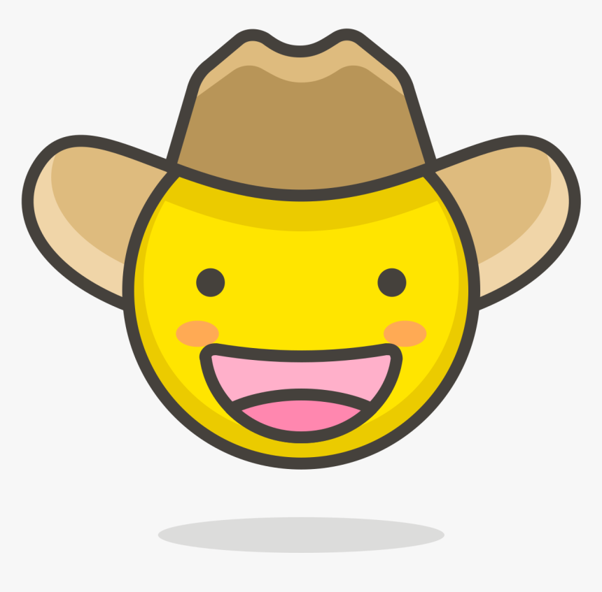 Emoji Cowboy Hat Cute, HD Png Download