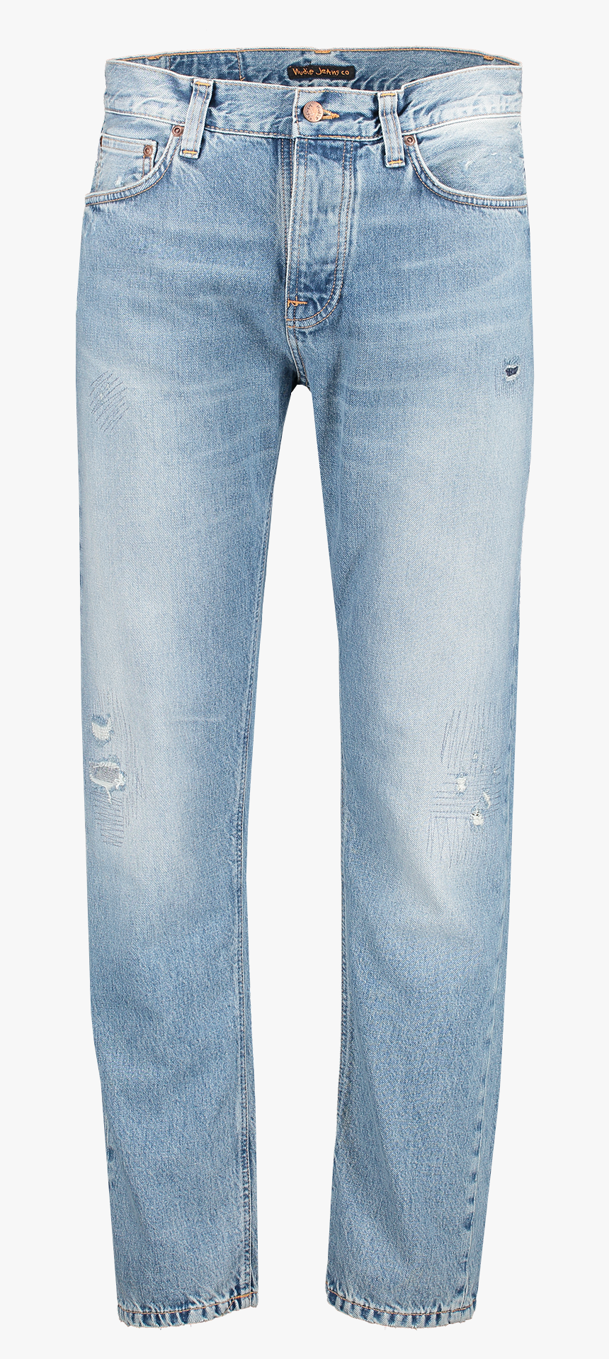 Front Image Of Nudie Jeans Steady Eddie Ii Favorite - Grlfrnd Helena Distressed High Rise Straight Leg Jeans, HD Png Download