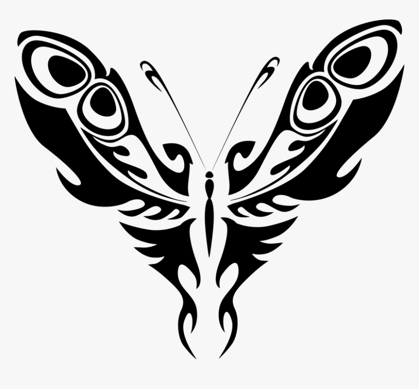 Image Result For Feather Clipart - Tribal Butterfly, HD Png Download