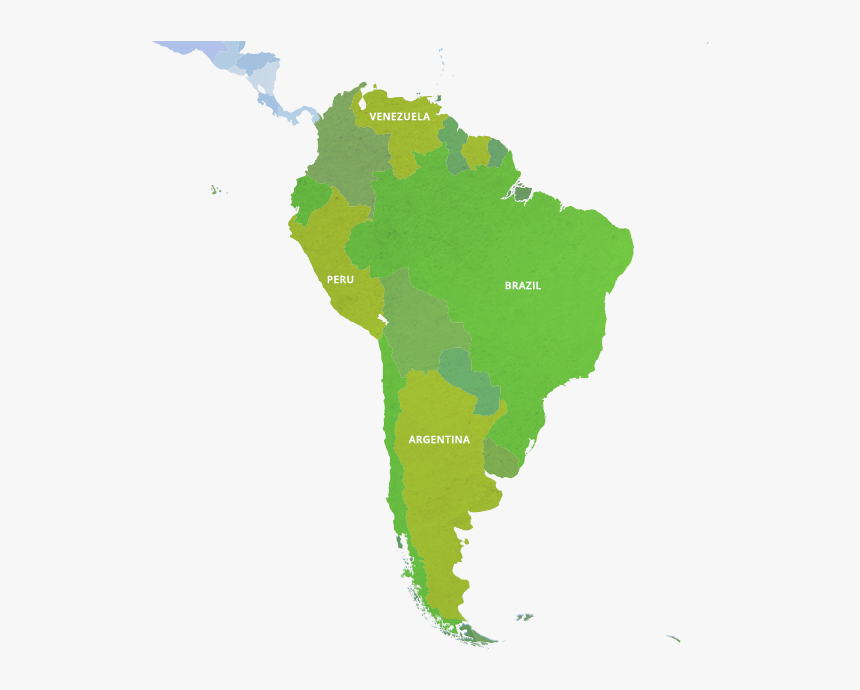 Transparent Latin America Map Png , Png Download - Montessori South America Continent, Png Download