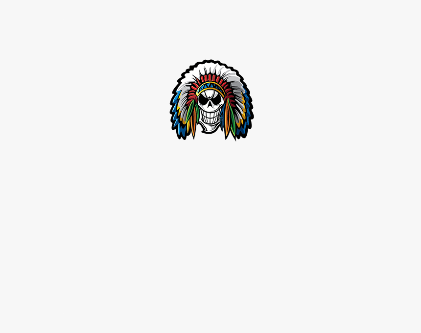 Native American Chief Feather Skull - Illustration, HD Png Download