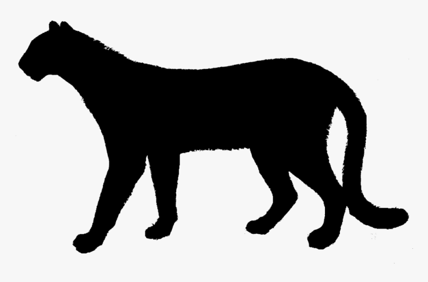 Cat Cheetah Clip Art Silhouette Lion - Cheetah Silhouette Transparent, HD Png Download