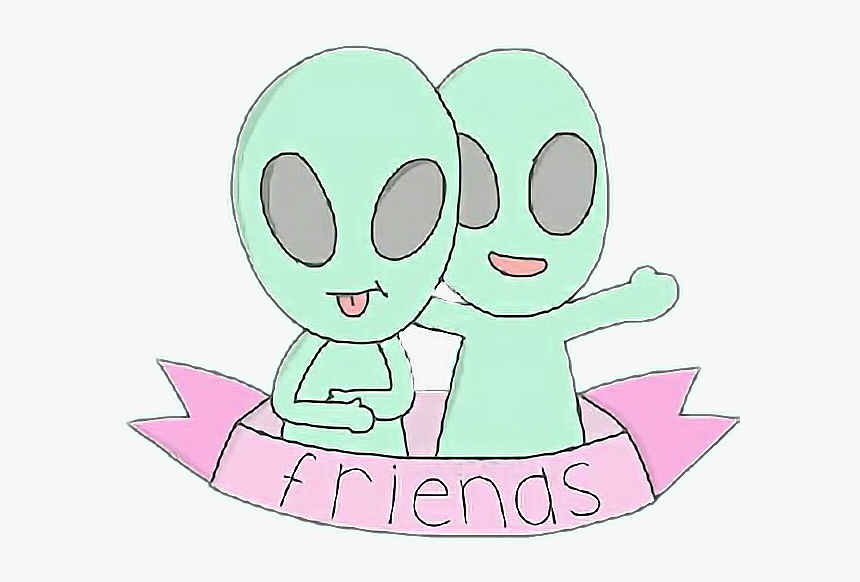 Friends Aliens Alien Sticker Tumblr Png Alien Png Happy - Friend Tumblr Png, Transparent Png