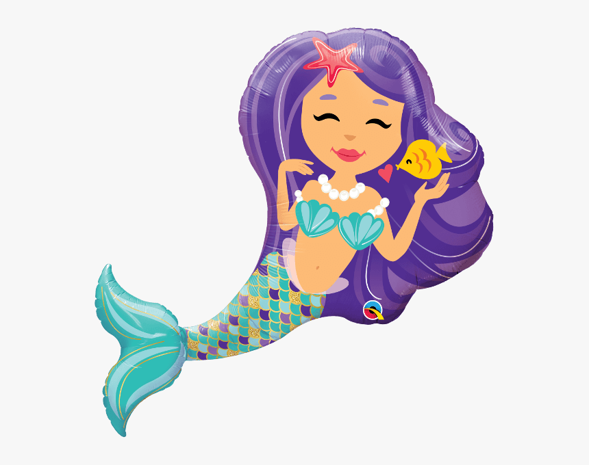 Globo Metálico Sirenita - Sirena Qualatex, HD Png Download