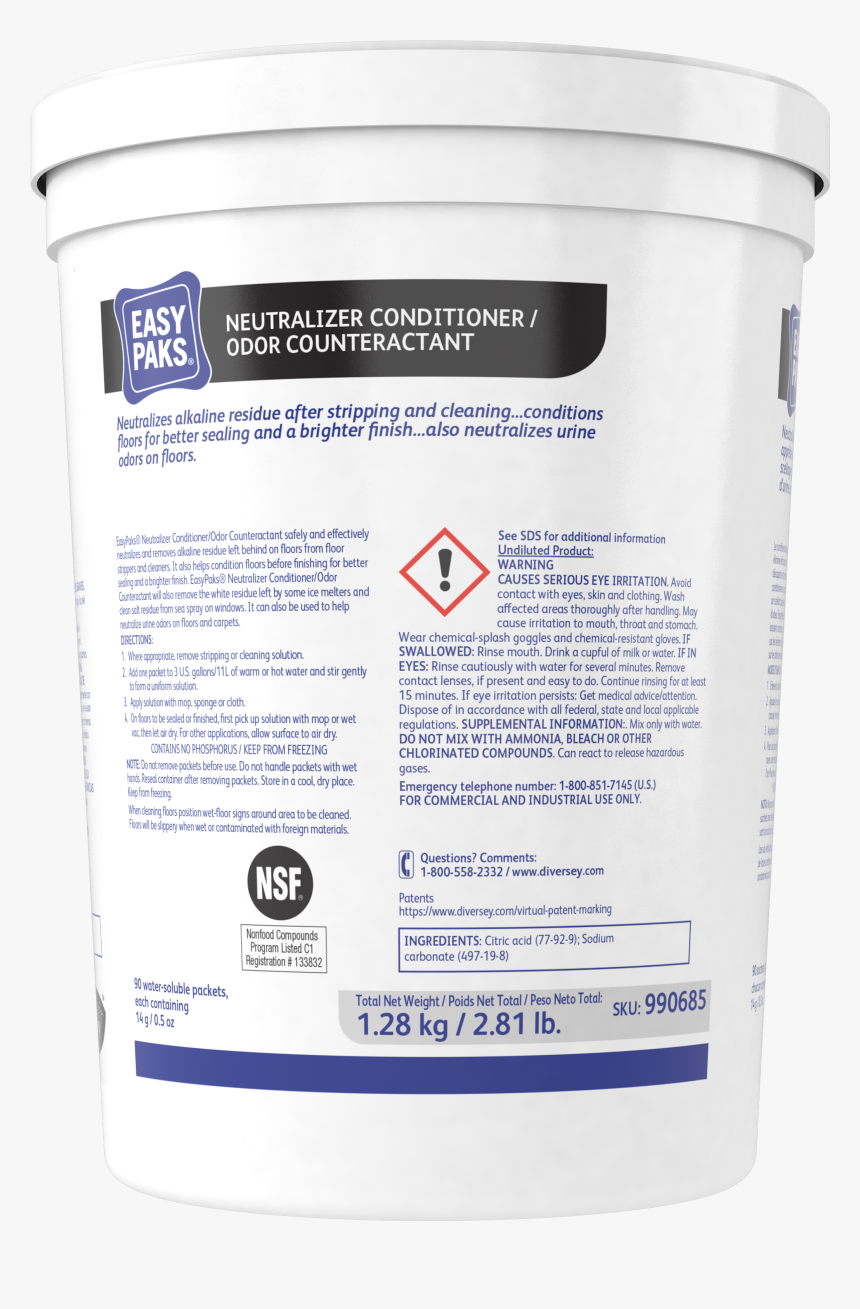 Easy Paks® Neutralizer/conditioner - Plastic, HD Png Download
