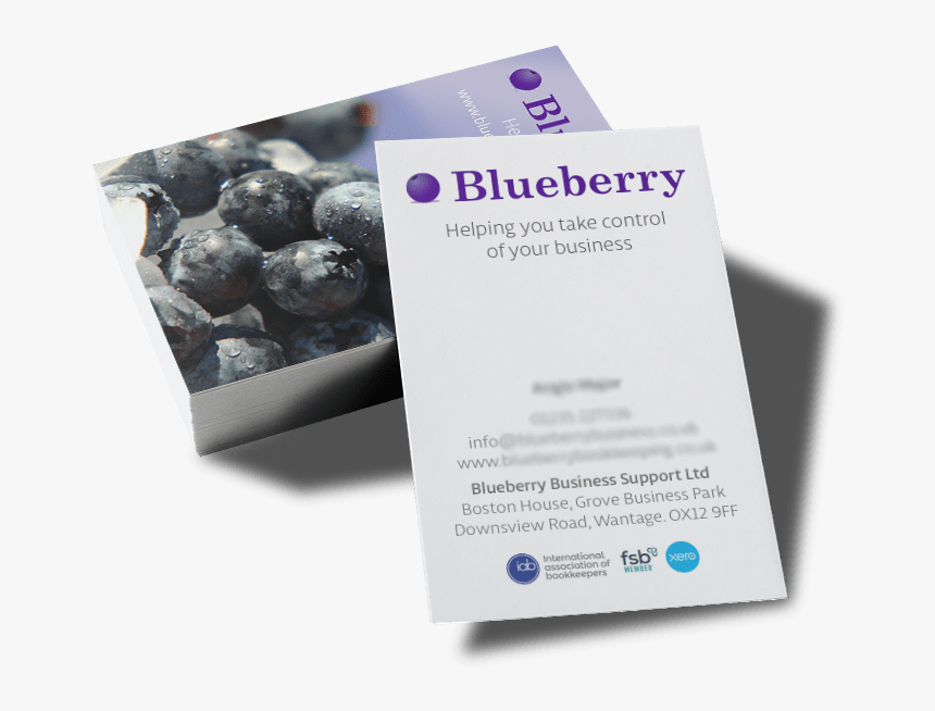 Business Card Design Wantage - Blueberry, HD Png Download