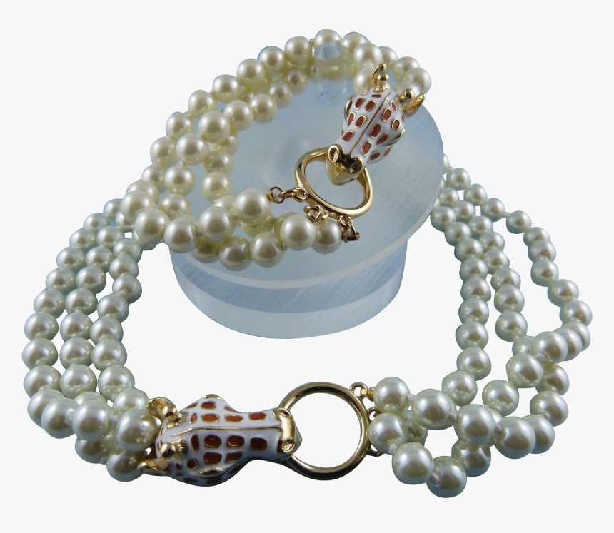 Signed Kjl Kenneth Jay Lane Giraffe Head Three Strand, HD Png Download