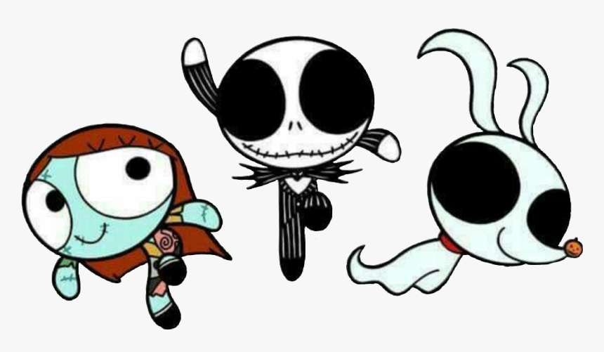 #halloween #jackskellington #zero #sally #chibi - Cartoon, HD Png Download