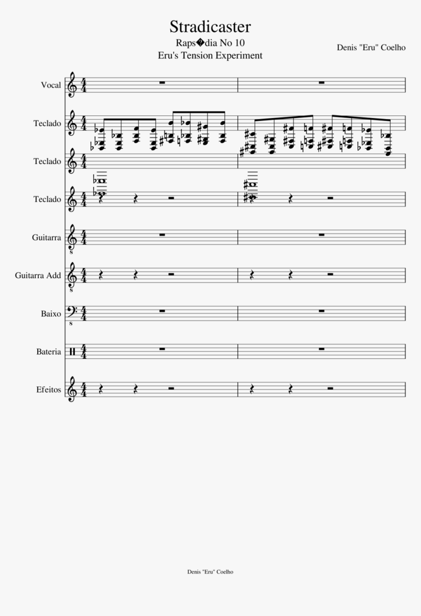Stradicaster Slide, Image - Sheet Music, HD Png Download