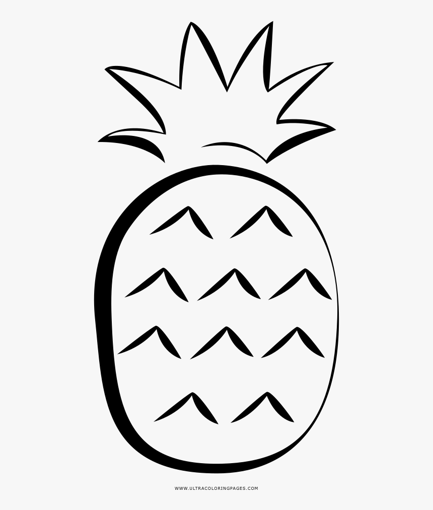 White Drawing Pineapple Svg Free Library - Pineapple Drawing Animation, HD Png Download