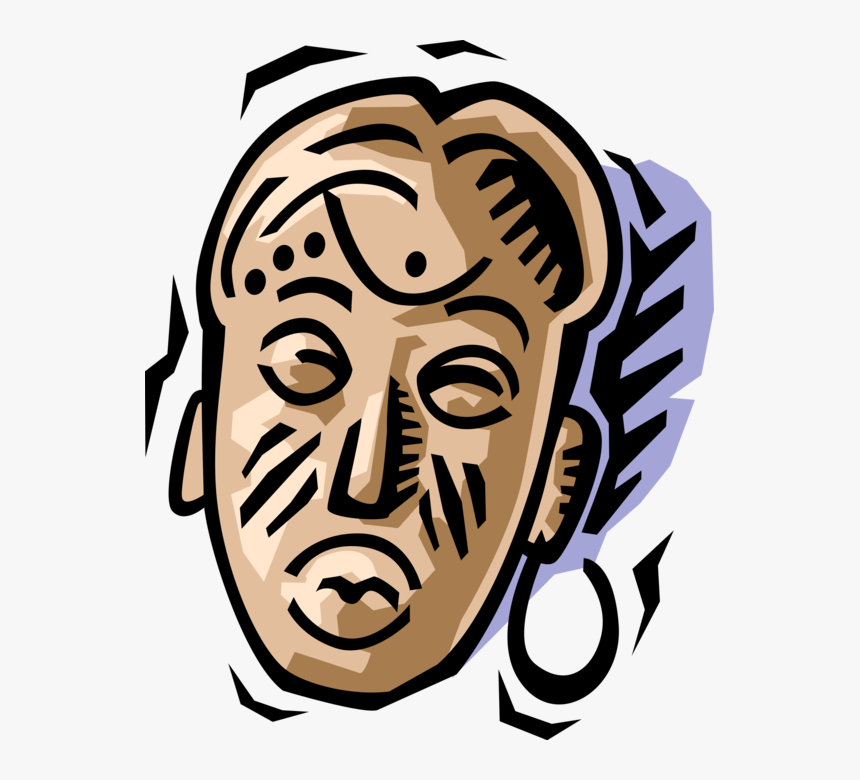 Vector Illustration Of Traditional African Wooden Tribal, HD Png Download