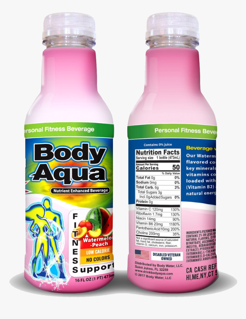 Watermelon Peach - Plastic Bottle, HD Png Download