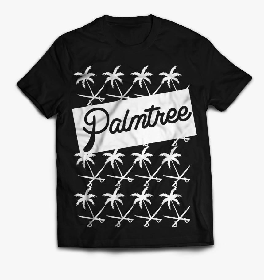 Image Of Palm Tree Multi Black - T-shirt, HD Png Download