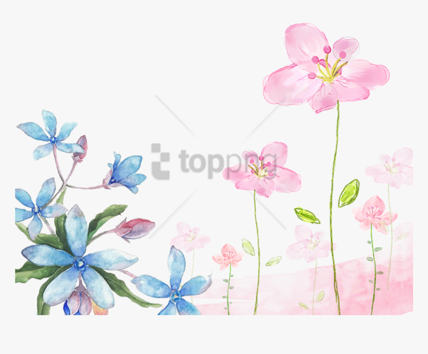 Free Png Download Watercolor Flowers Background Png - Flower Background Hd Png, Transparent Png