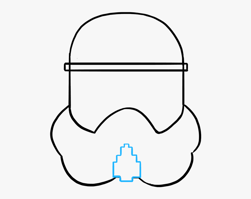 How To Draw Stormtrooper Helmet - Drawing, HD Png Download